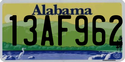 AL license plate 13AF962