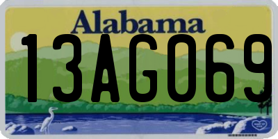 AL license plate 13AG069