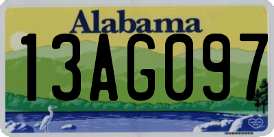 AL license plate 13AG097