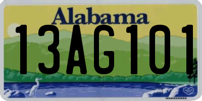 AL license plate 13AG101