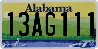 AL license plate 13AG111