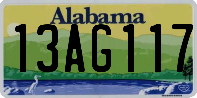 AL license plate 13AG117