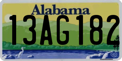 AL license plate 13AG182