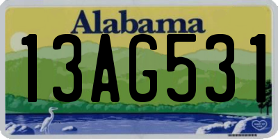 AL license plate 13AG531