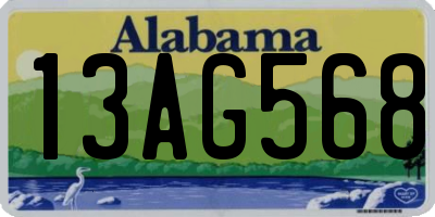 AL license plate 13AG568