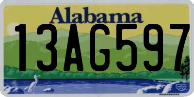 AL license plate 13AG597