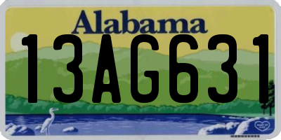 AL license plate 13AG631