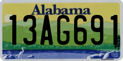 AL license plate 13AG691