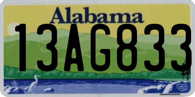 AL license plate 13AG833