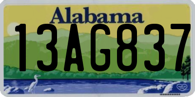 AL license plate 13AG837