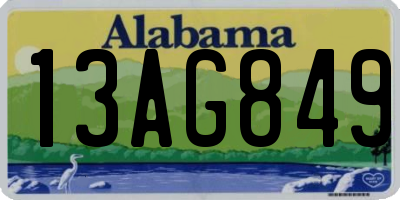 AL license plate 13AG849