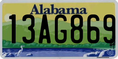 AL license plate 13AG869
