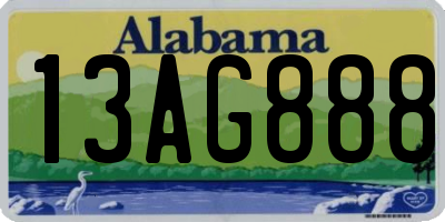 AL license plate 13AG888