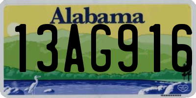 AL license plate 13AG916