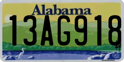 AL license plate 13AG918