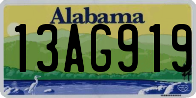 AL license plate 13AG919