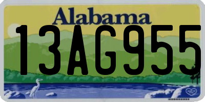 AL license plate 13AG955