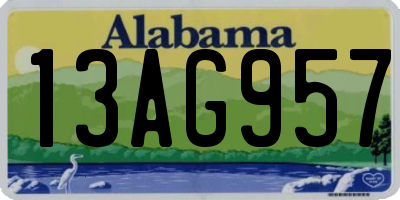 AL license plate 13AG957