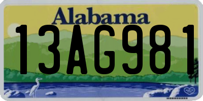AL license plate 13AG981