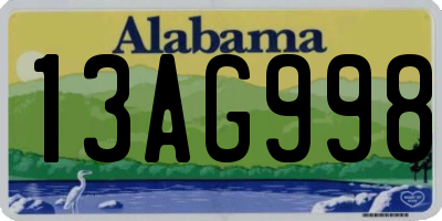 AL license plate 13AG998