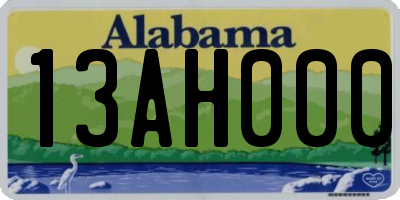 AL license plate 13AH000