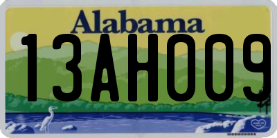 AL license plate 13AH009