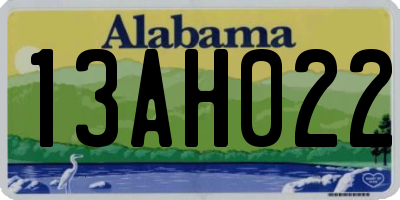 AL license plate 13AH022