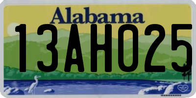 AL license plate 13AH025