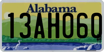 AL license plate 13AH060