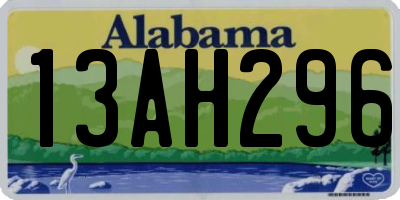 AL license plate 13AH296