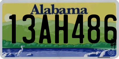 AL license plate 13AH486