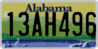 AL license plate 13AH496