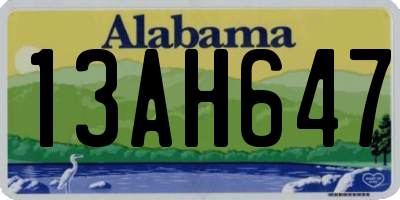 AL license plate 13AH647
