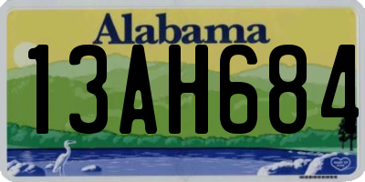 AL license plate 13AH684