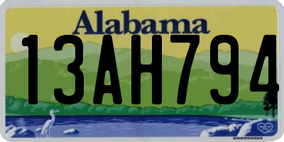 AL license plate 13AH794