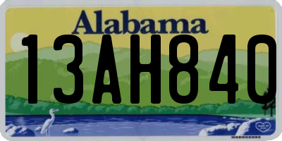 AL license plate 13AH840