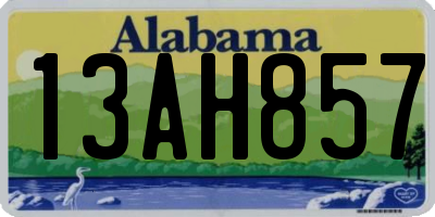 AL license plate 13AH857