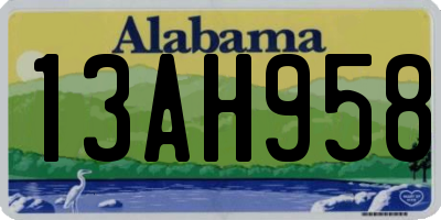 AL license plate 13AH958