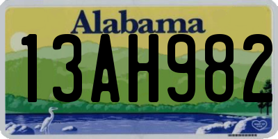 AL license plate 13AH982