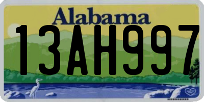AL license plate 13AH997