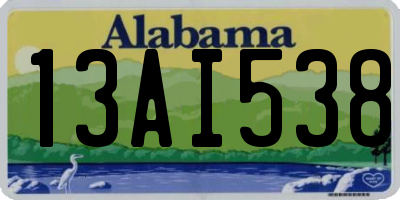 AL license plate 13AI538