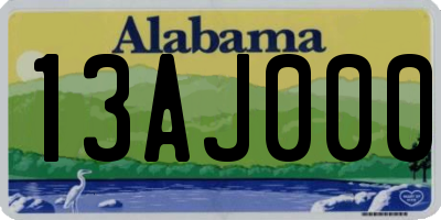 AL license plate 13AJ000