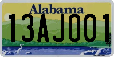 AL license plate 13AJ001