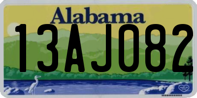 AL license plate 13AJ082