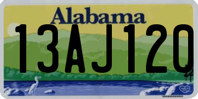 AL license plate 13AJ120