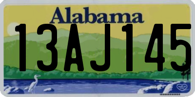 AL license plate 13AJ145