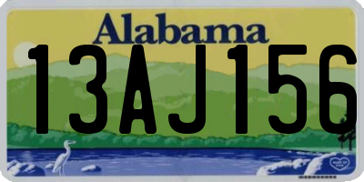 AL license plate 13AJ156