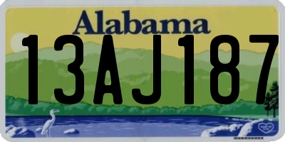AL license plate 13AJ187
