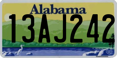 AL license plate 13AJ242