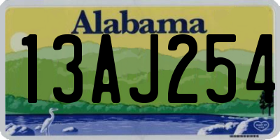 AL license plate 13AJ254